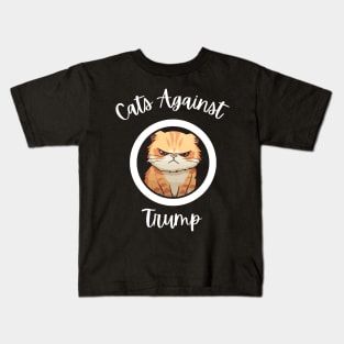 Funny Cats Against Trump Kids T-Shirt